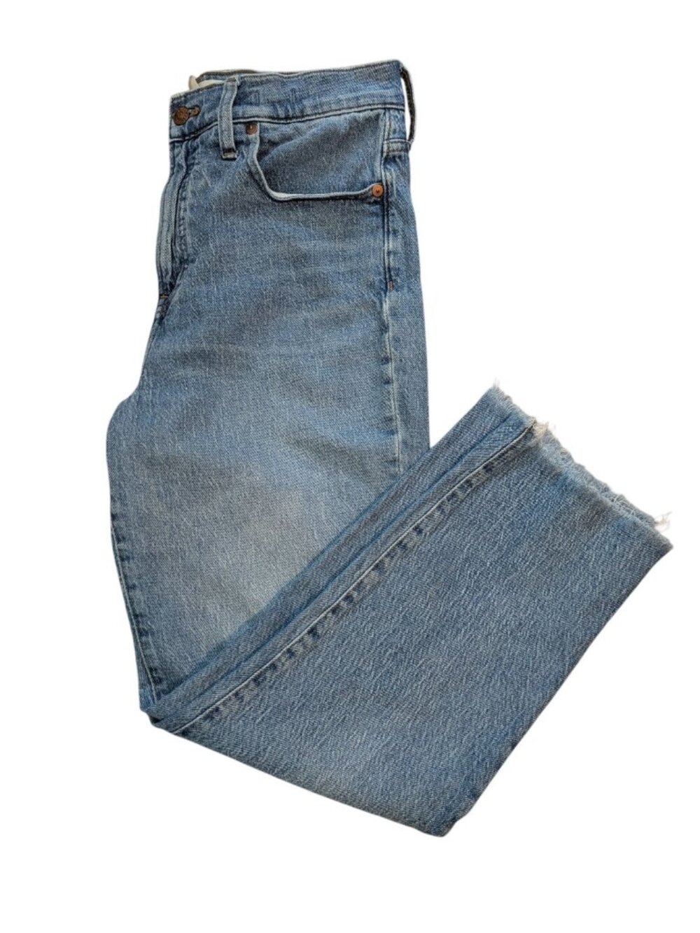 Madewell the perfect vintage jean fray raw hem sz 29x26 medium wash -lp